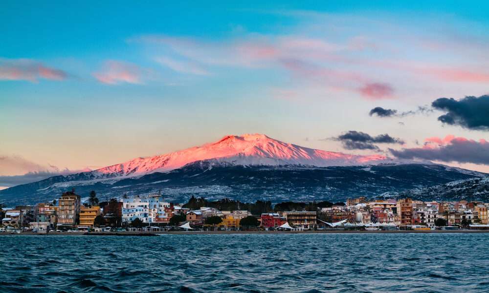 Mount Etna snow
