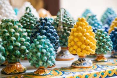 Ceramic Cone pine Handmade Caltagirone Sicily