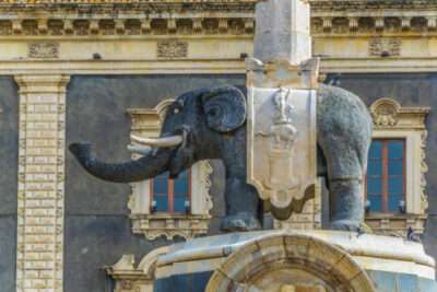 Elephant fountain in catania Sicily