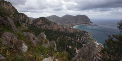 Monte Iato ancient ruins in untouched nature